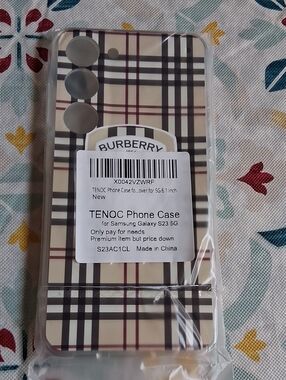 Burberry Plaid Beige and Black Phone Case for Samsung Galaxy S23